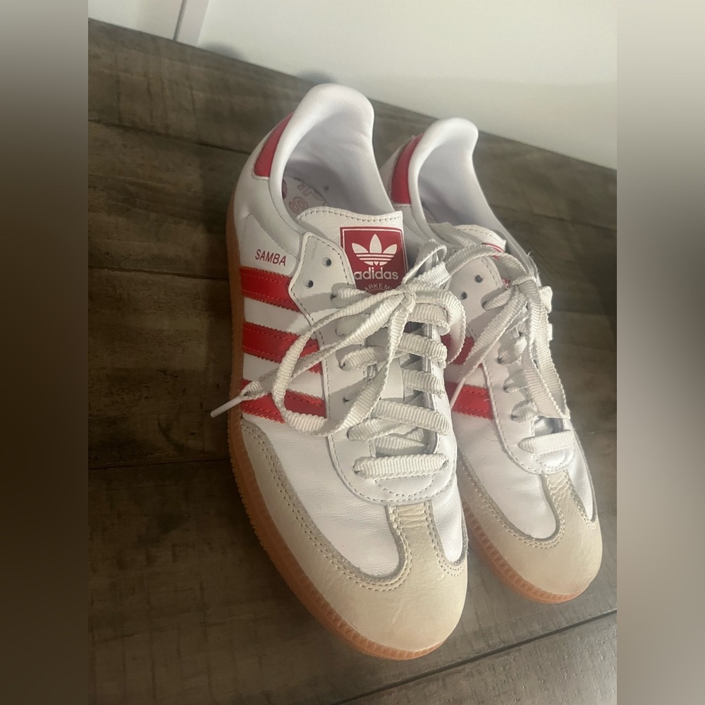 Adidas White & Red Sambas